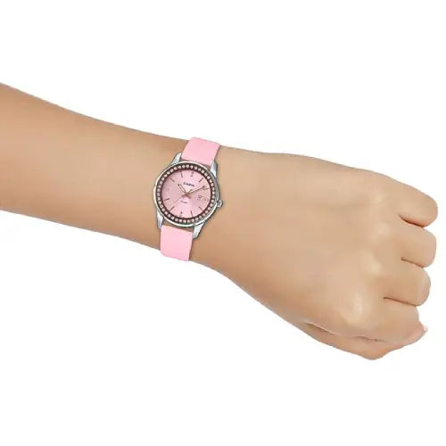 Casio Standard Analog LTP-1358L-4A2VDF Pink Dial Leather Strap Women's Watch