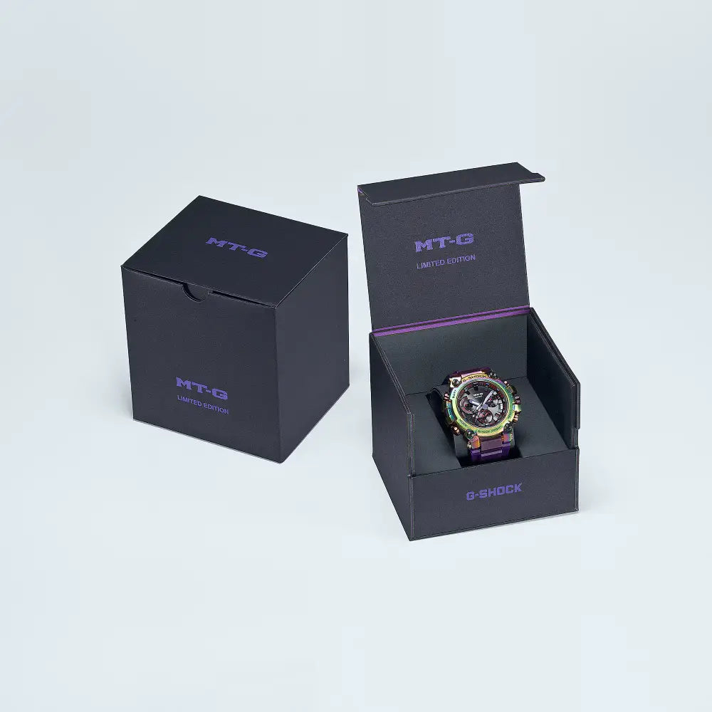 Casio G Shock MTG-B3000PRB-1A Analog Tough Solar Multi-Band 6 Multi-Color Dial Resin Strap Men's Watch