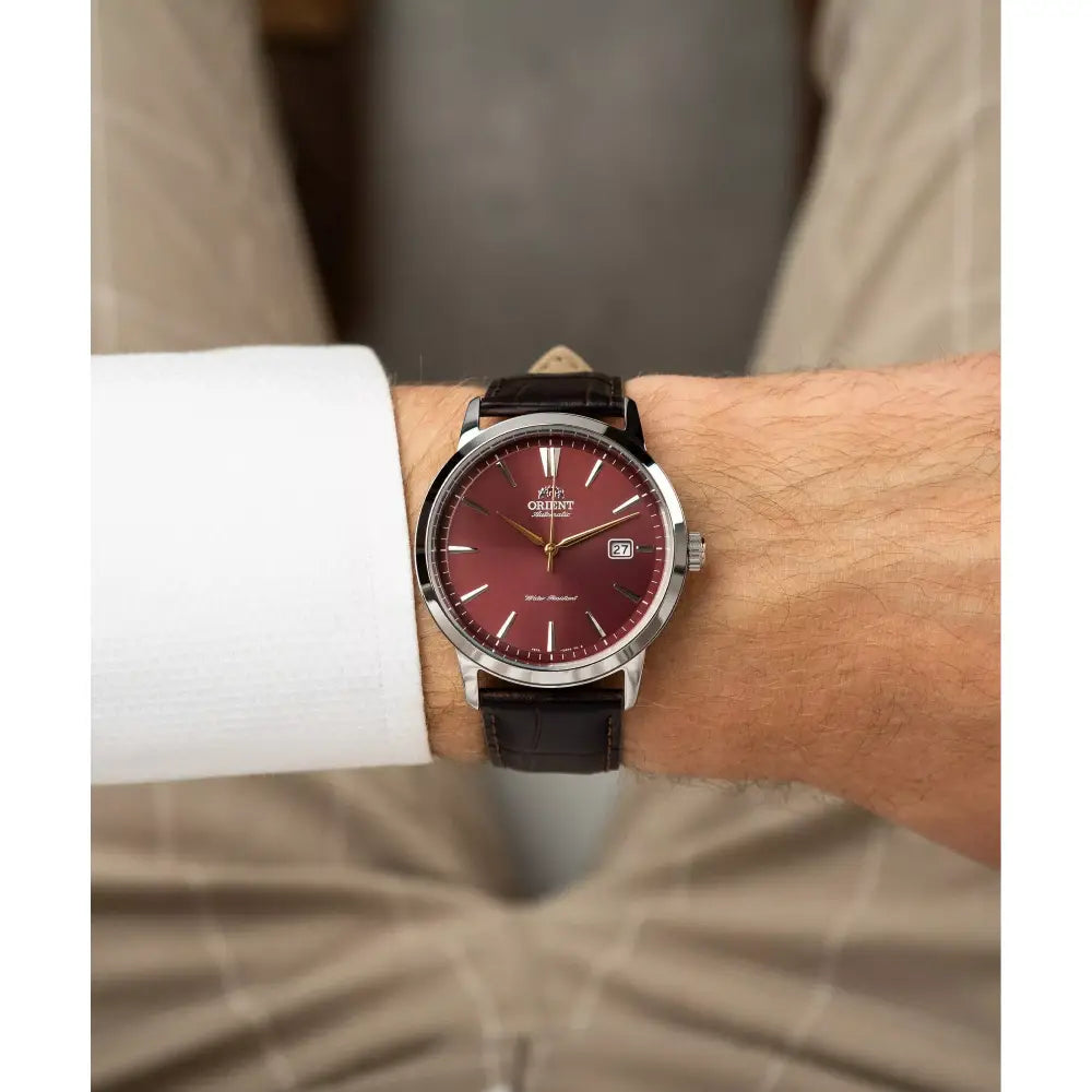 Orient RA-AC0F15R30B automatic watch red dial 41.6mm stainless steel case