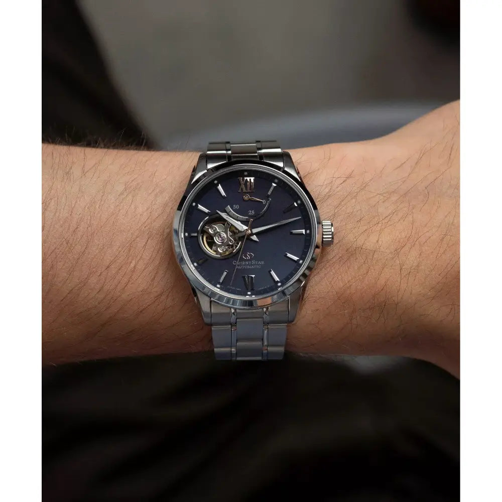 Orient Star RE-AT0021L00B Automatic Open Heart Limited Edition "Keshiki" Blue Dial 39mm Stainless Steel Men's Watch