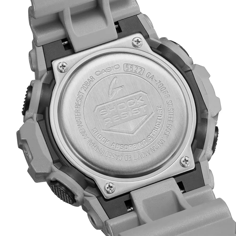 Casio G Shock GA-700FF-8A Analog-Digital Silver Dial Resin Strap Men's Watch