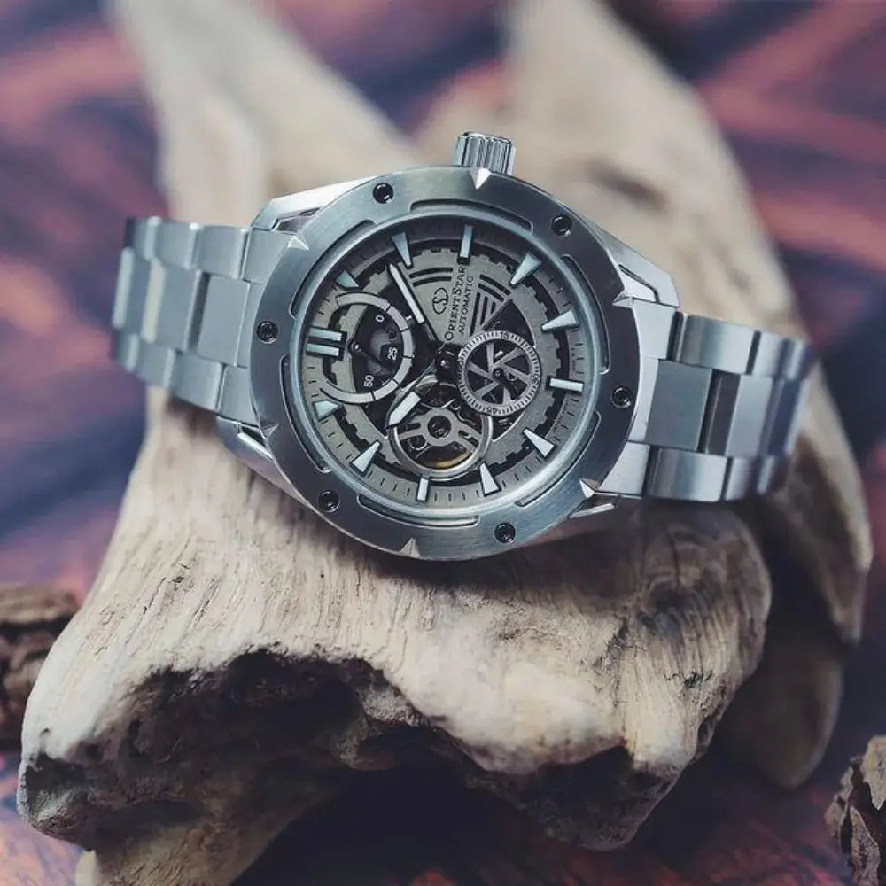 Orient Star RE-AV0A02S Sports Avant-Garde Skeleton Automatic Silver Dial 42.6mm Stainless Steel Men's Watch