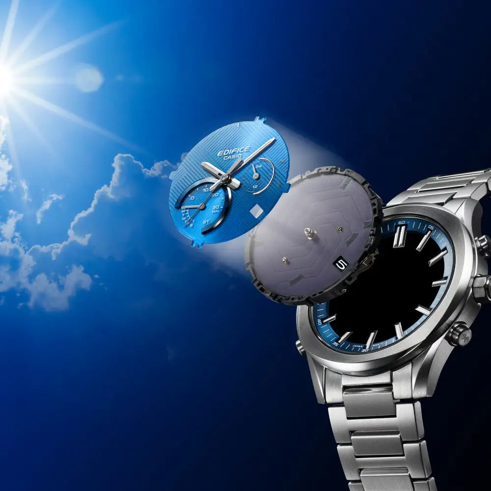 Casio Edifice EQB-1300D-2A sapphire crystal blue dial watch