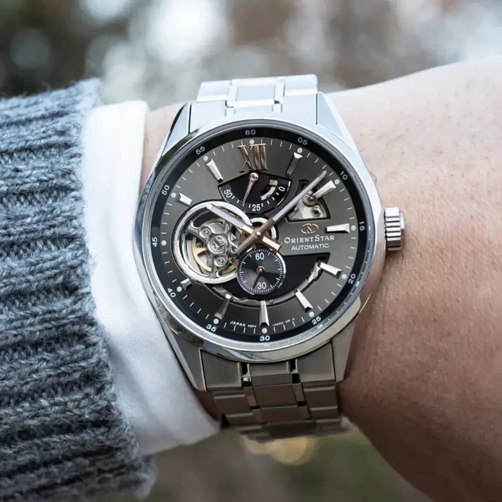 Orient Star RE-AV0004N Automatic Open Heart Grey Dial 41mm Stainless Steel Men's Watch