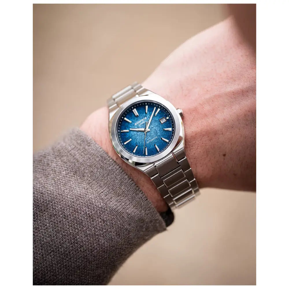 Casio Edifice EFK-200D-2A stainless steel automatic watch close-up