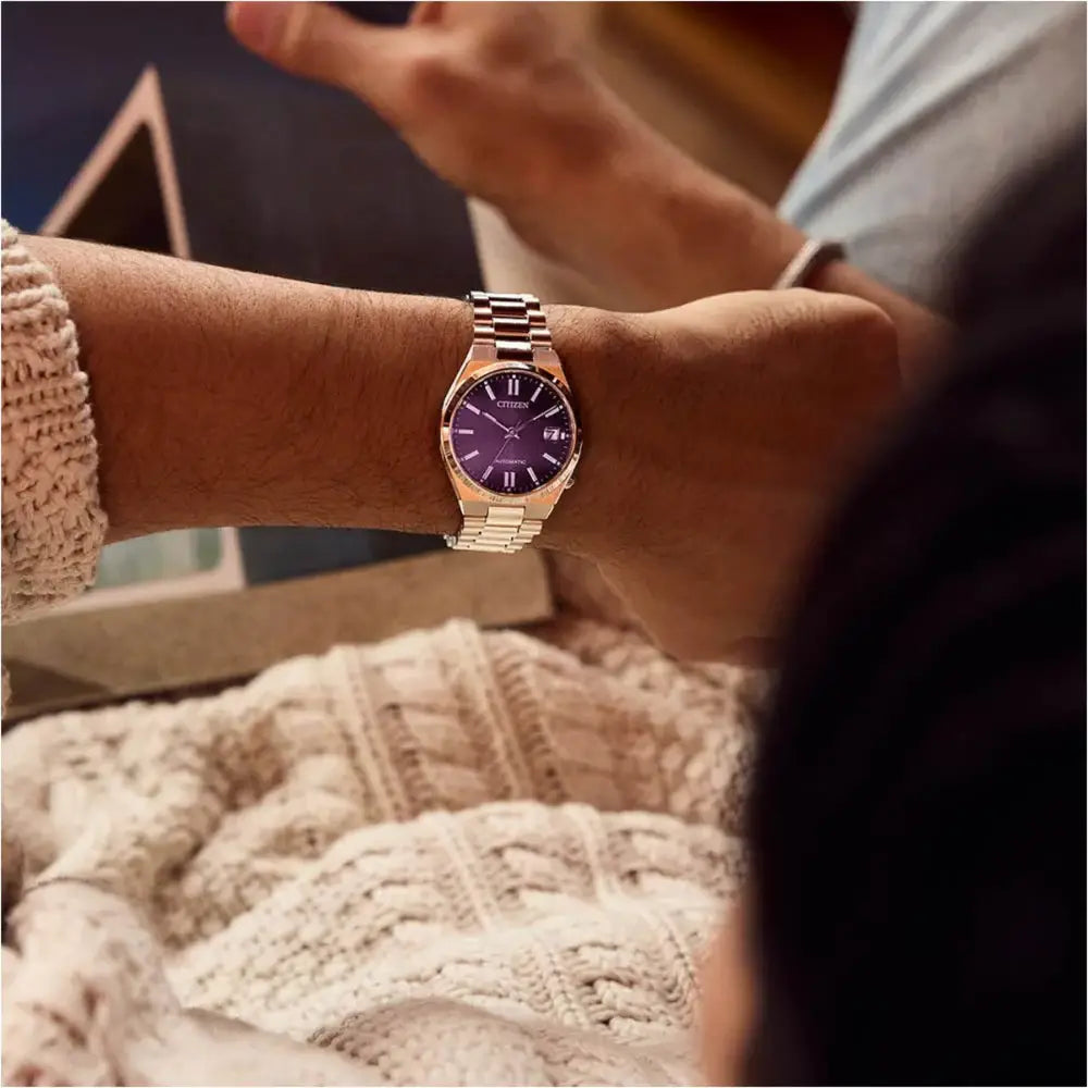 Citizen Tsuyosa NJ0200-50W Automatic Purple Dial Stainless Steel Men's Watch