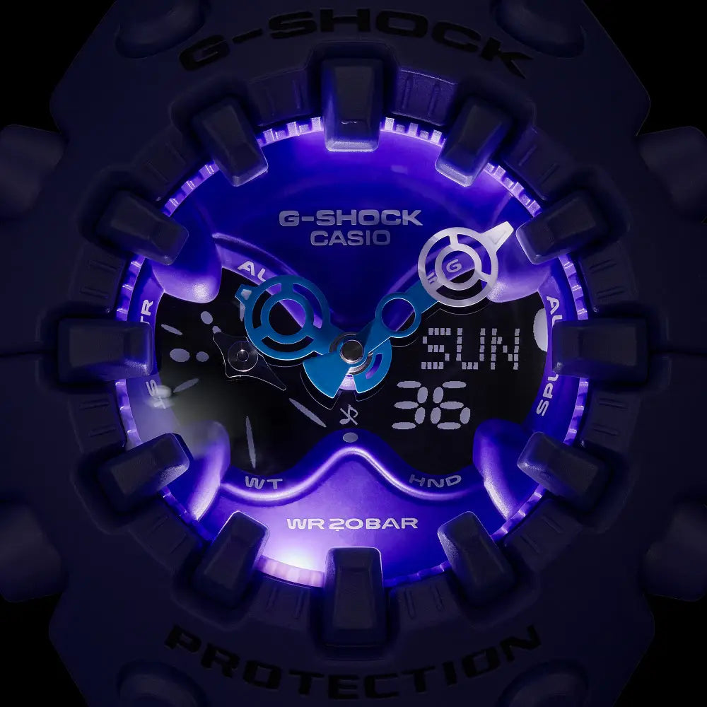 Casio G Shock GA-V01-2ADR “Alien Eyes” Analog-Digital Purple Dial Resin Strap Men's Watch
