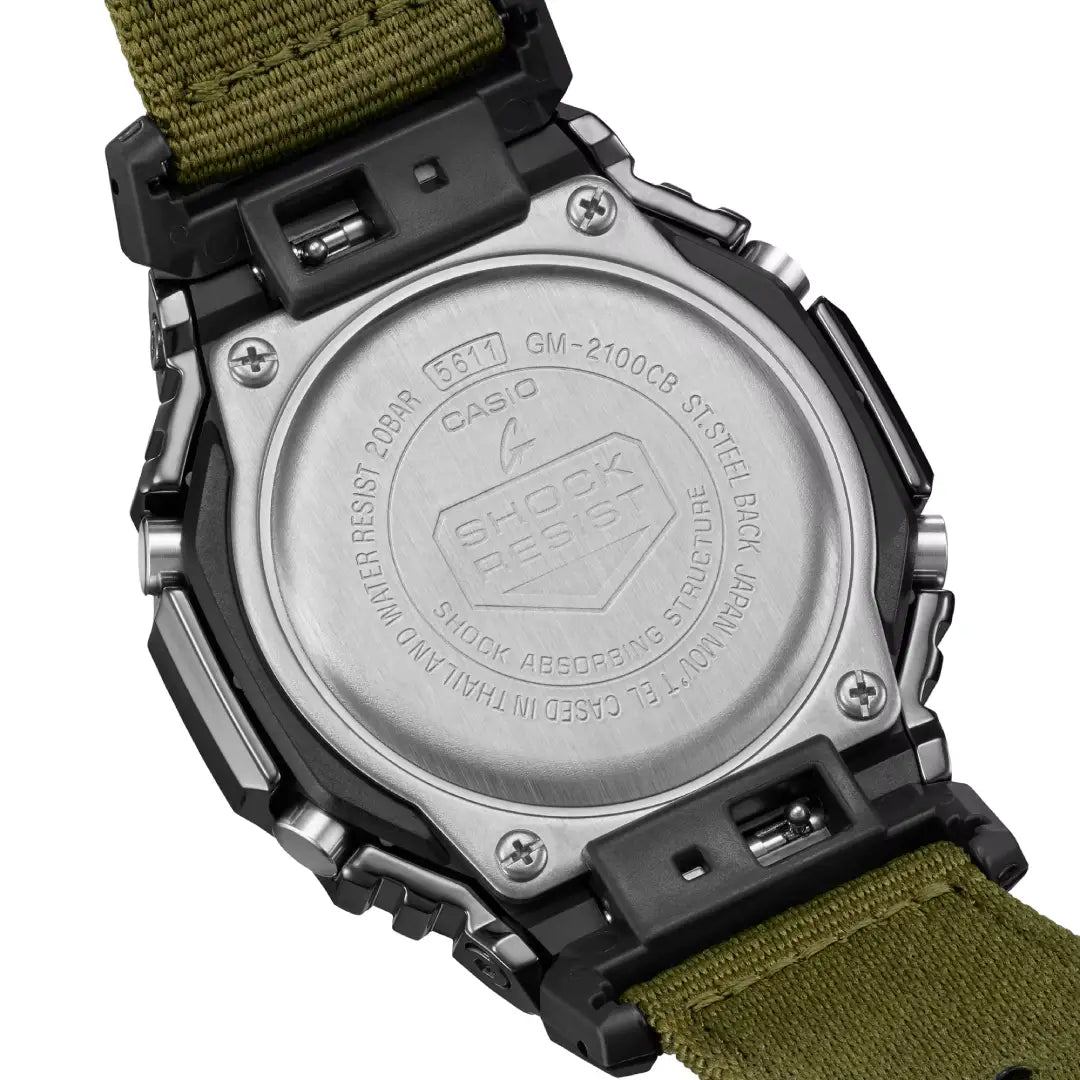 G-Shock Metal Covered GM-2100CB-3ADR Black Dial Stainless Steel Men's Watch