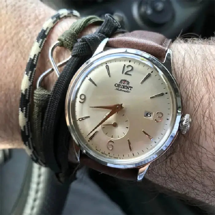 Orient Bambino Small Seconds RA-AP0003S Champagne Dial (40.5mm) Leather Strap Men's Watch