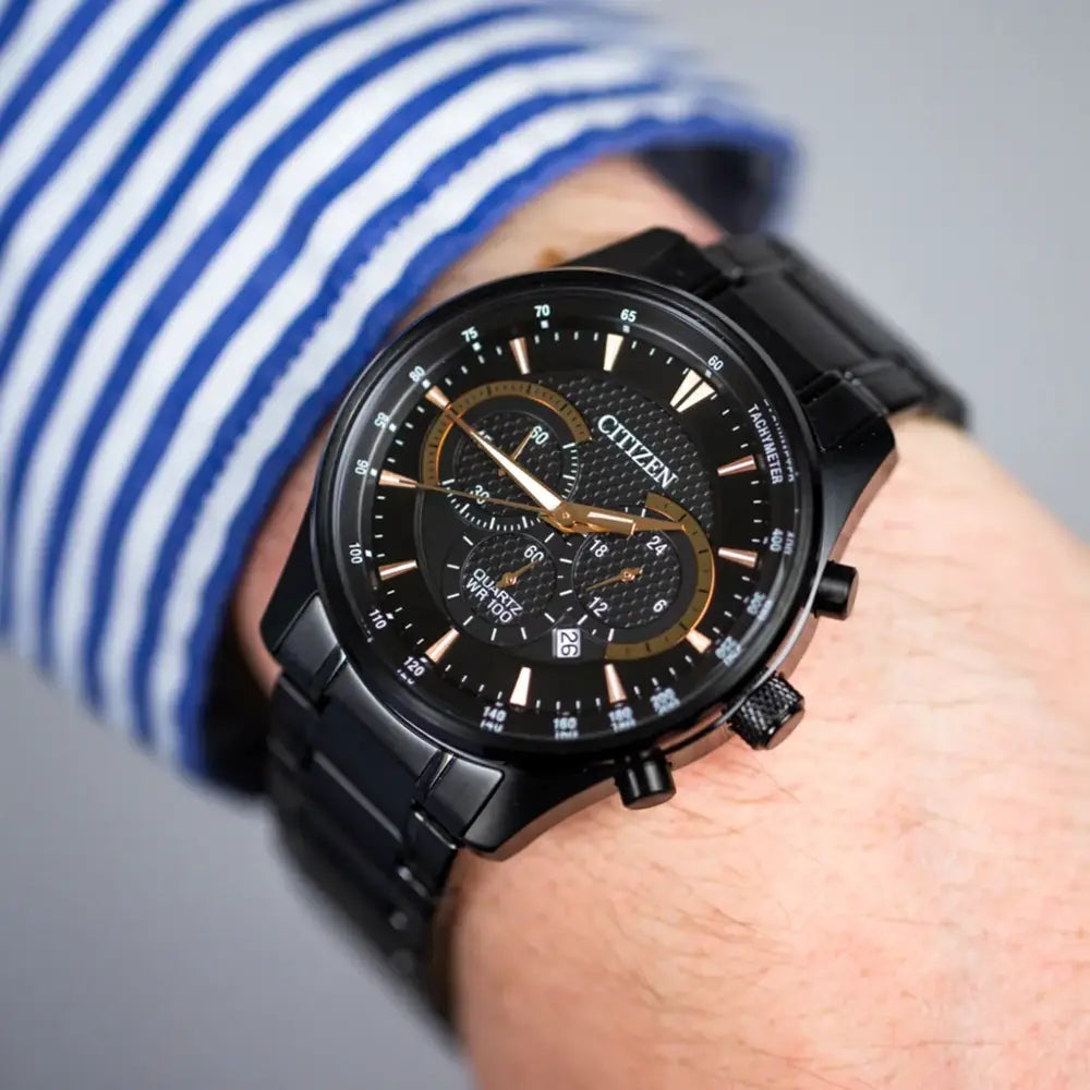 Citizen AN8195-58E Quartz Chronograph Black Dial 42mm Stainless Steel Men's Watch