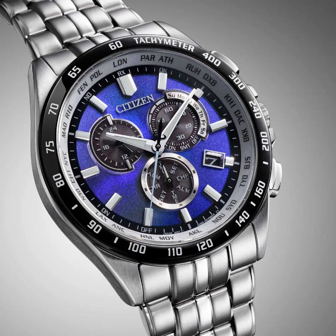 Citizen Perpetual Chrono A-T Eco-Drive CB5874-81L Limited Edition "Unite with Blue" Blue Dial Stainless Steel Men's Watch
