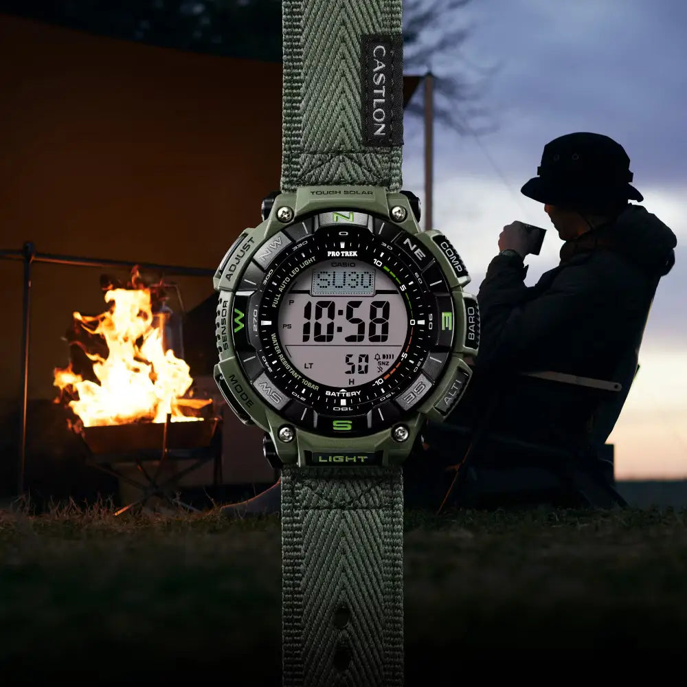 Casio Pro Trek PRG-340B-3D men's watch side angle product image