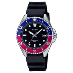 Casio Diver's MDV-10-1A2VDF Analog Black Dial Resin Strap