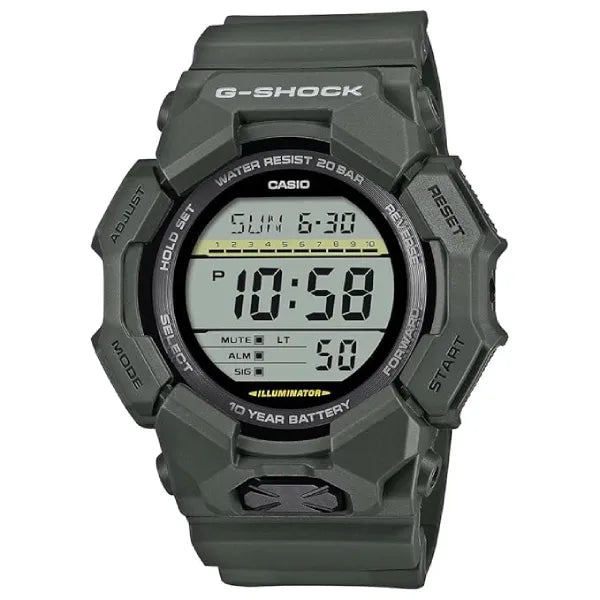 Casio G-Shock Digital GD-010-3DR  Black Dial Resin Men's Watch