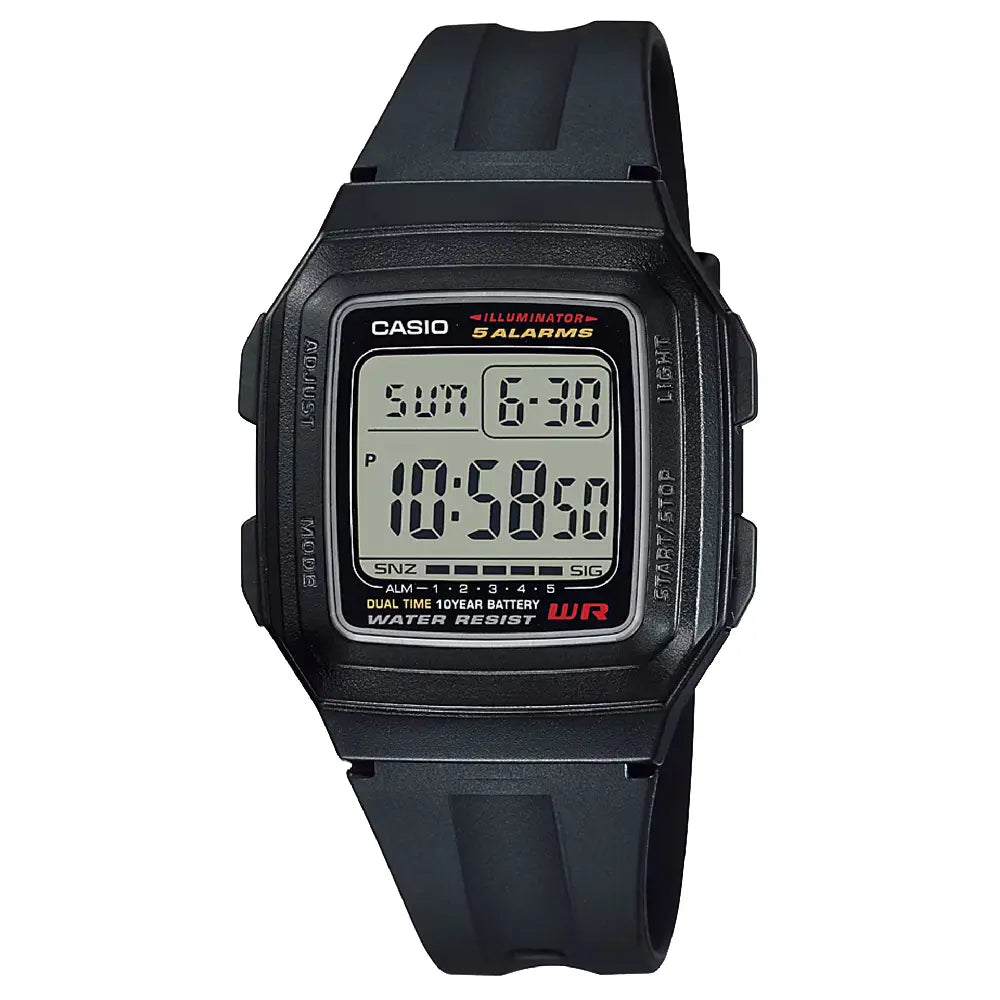 Casio Vintage Digital F-201WA-1ADF Grey Dial Resin Strap Unisex Watch