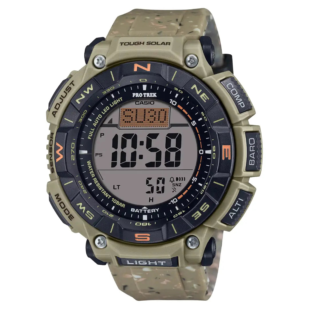 Casio Pro Trek Climber Line PRG-340SC-5DR Grey Dial Recycled Resin Strap Men's Watch