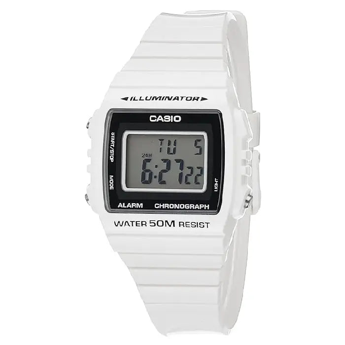 Casio Digital W-215H-7AVDF Black Display Dial Resin Strap Women's Watch