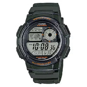 Casio World Time Digital AE-1000W-3A Black Dial Resin Strap Men's Watch