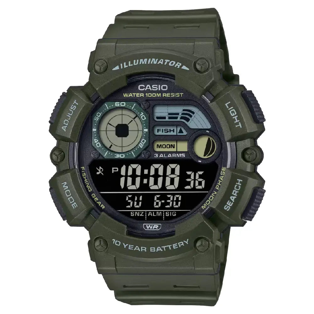 Casio Sports Digital WS-1500H-3BVDF Grey Display Dial Resin Strap Men's Watch
