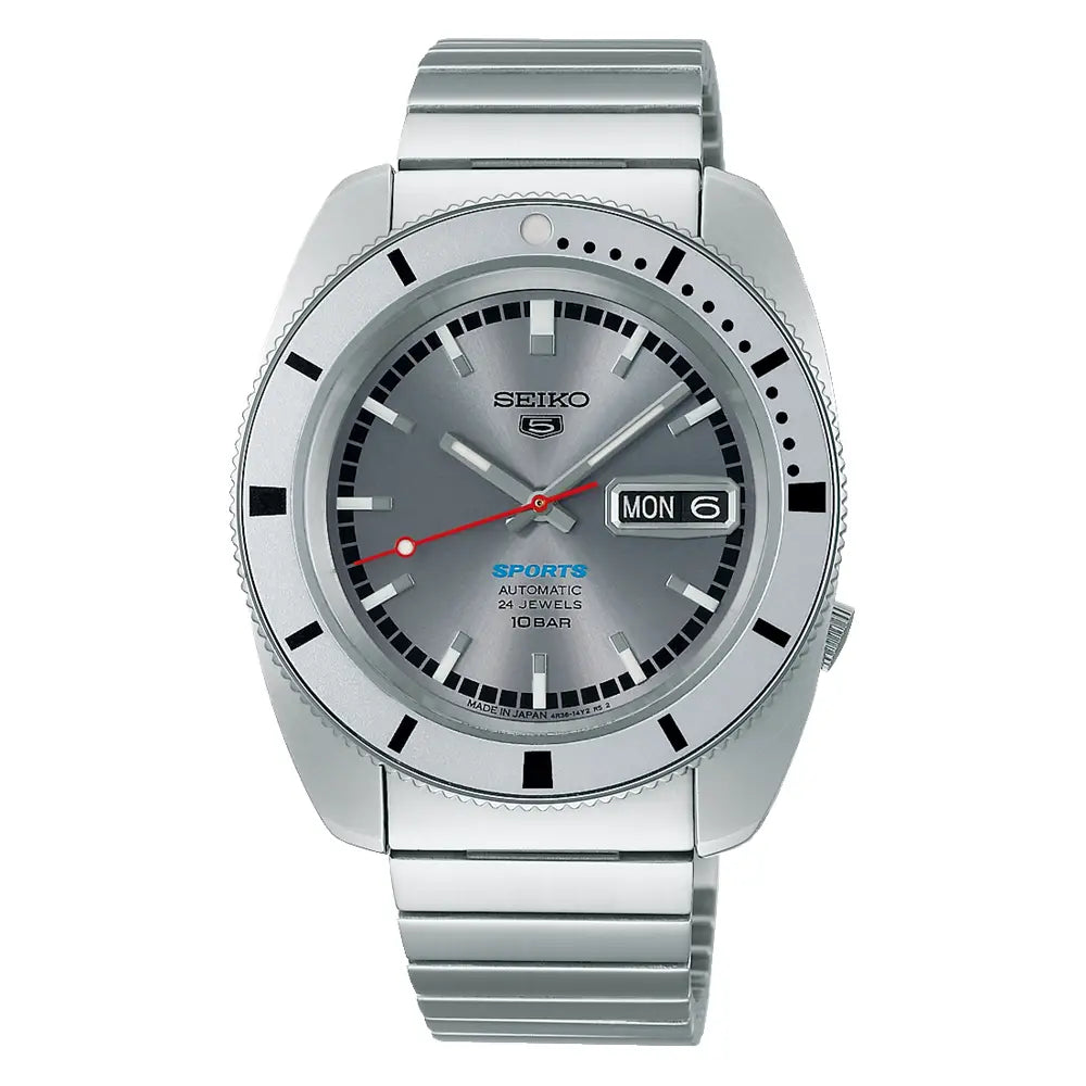 Seiko 5 Sports "Kamen Rider Re-creation" SBSA269 (SRPL03K1) Limited Edition (9,999 pieces) Silver Sunburst Dial 38.5mm Stainless Steel Men's Watch