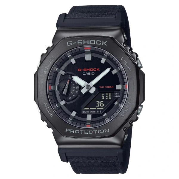 Casio G-Shock Metal Covered GM-2100CB-1ADR Black Dial Stainless Steel Men's Watch