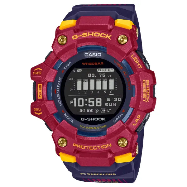 G-Shock Digital GBD-100BAR-4DR Black Dial Resin Men's Watch