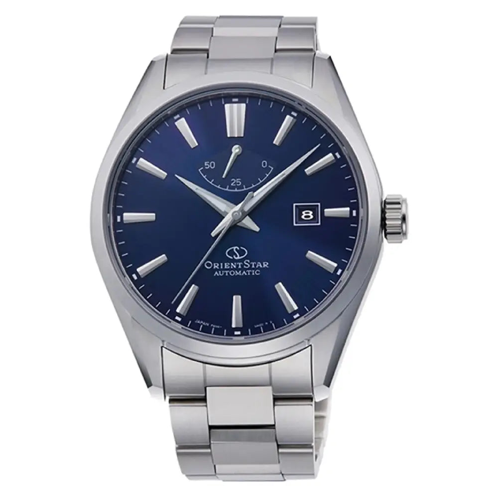 Orient Star RE-AU0403L Contemporary Automatic "Basic Date" Navy Blue Dial 42mm Stainless Steel Men's Watch