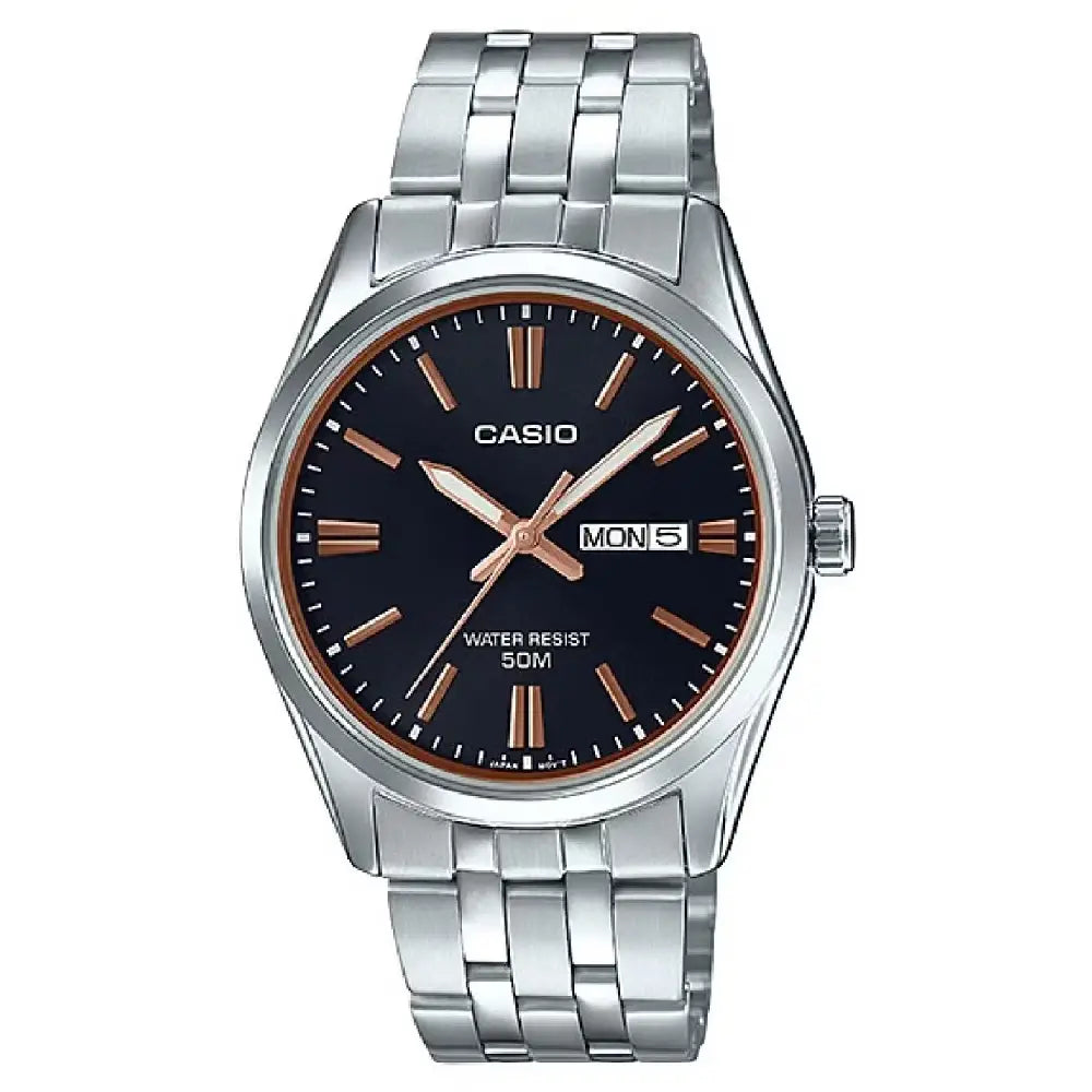 Casio Collection Analog MTP-1335D-1A2VDF Black Dial Stainless Steel Men's Watch