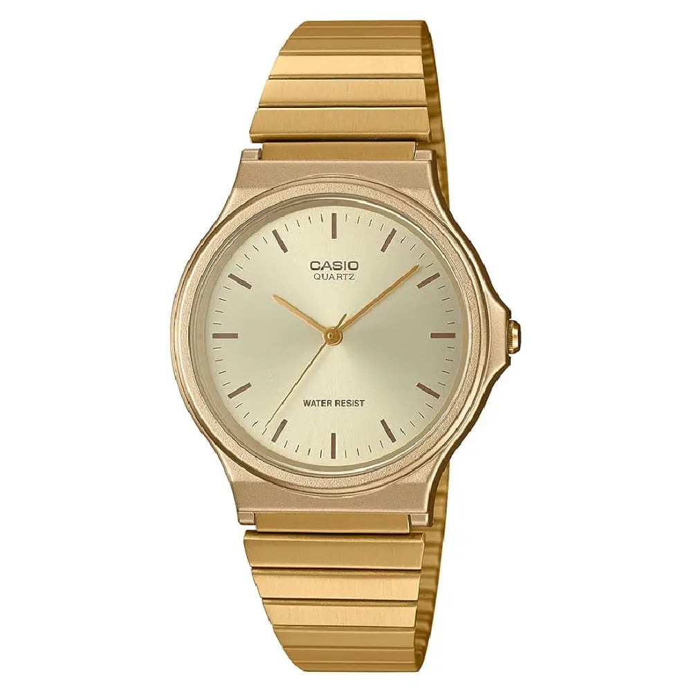 Casio Collection Analog MQ-24G-9EDF Gold Dial Stainless Steel Unisex Watch