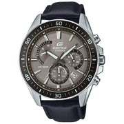 Casio Edifice EFR-552L-5A light brown dial 47mm leather men’s watch front view