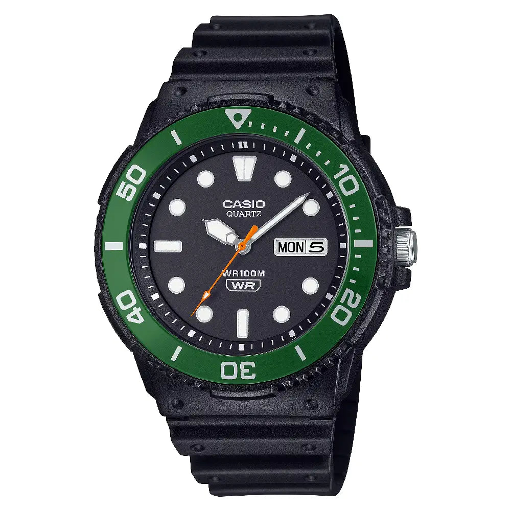 Casio Collection Analog MRW-230H-1E3VDF Black Dial Resin Strap Men's Watch