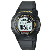 Casio Vintage Digital F-200W-9ADF Black Dial Resin Strap Unisex Watch