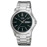 Casio MTP-1239D-1ADF Men's Watch with Black Dial and Stainless Steel Band