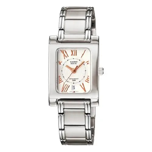 Casio Beside Analog BEL-100D-7A3VDF White Dial Stainless Steel Women's Watch