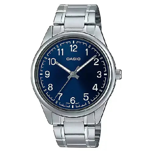 Casio Enticer MTP-V005D-2B4UDF Classic Analog Blue Dial Stainless Steel Men's Watch