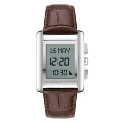 Al Fajr Classic Digital WS-06L Brown Digital Dial Leather Strap Men's Watch
