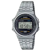 Casio Vintage Digital A171WE-1ADF Black Dial Stainless Steel Unisex Watch