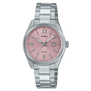 Casio Classic Analog LTP-1302DD-4A1VDF Pink Dial Stainless Steel Women's Watch