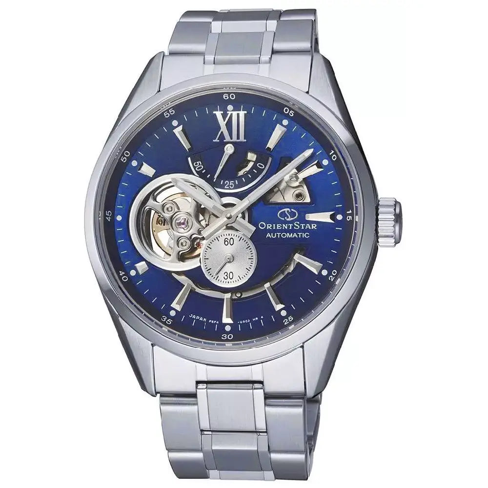 Orient Star RE-AV0003L00B blue dial 41mm stainless steel automatic skeleton men's watch