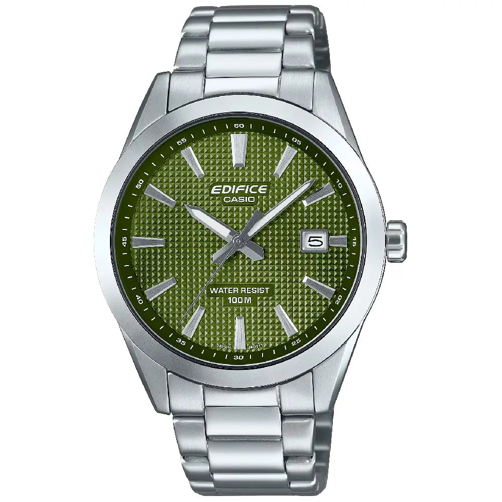 Casio Edifice EFV-160D-3A green dial 40mm stainless steel men's watch