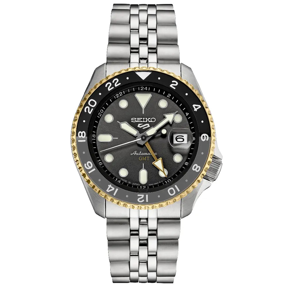 Seiko 5 Sports SSK021J1 SKX GMT men's watch charcoal grey dial