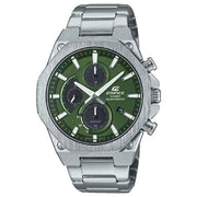 Casio Edifice EFS-S570D-3A Solar Chronograph Slim Green Dial 44mm Stainless Steel Men's Watch
