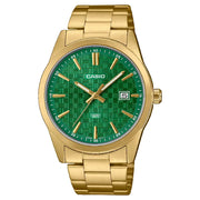 Casio Enticer MTP-VD03G-3AUDF Date Analog Green Dial Stainless Steel Men's Watch