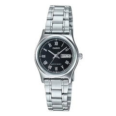 Casio Standard Analog LTP-V006D-1BUDF Black Dial Stainless Steel Women's Watch