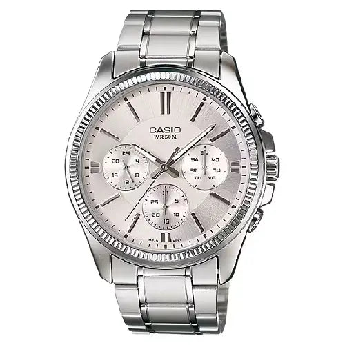 Casio Collection Analog MTP-1375D-7AVDF Silver Dial Stainless Steel Men's Watch