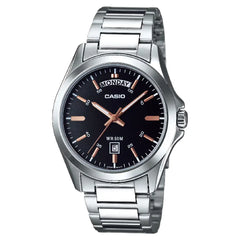 Casio Collection Analog MTP-1370D-1A2VDF Black Dial Stainless Steel Men's Watch