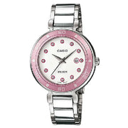Casio Enticer Ladies Analog LTP-1329-4EVDF White Dial Stainless Steel Women's Watch