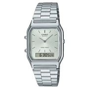 Casio Vintage Analog-Digital AQ-230A-7AMQYDF Silver Dial 29.8mm Stainless Steel Unisex Watch
