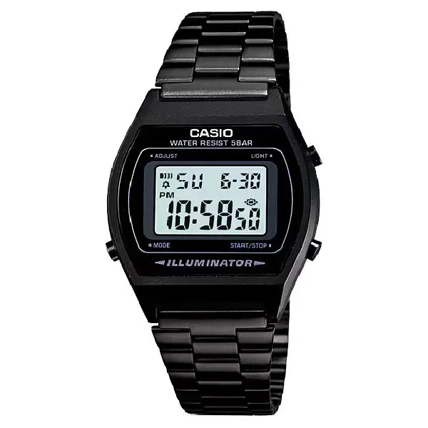 Casio Vintage Digital B640WB-1ADF Black Dial 35mm Stainless Steel Unisex Watch