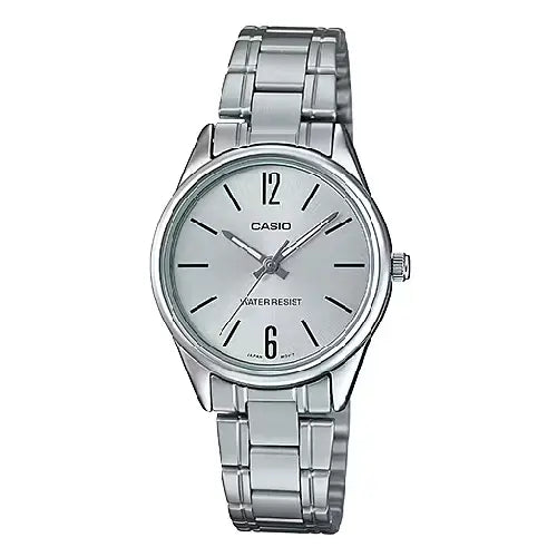 Casio Standard Analog LTP-V005D-7BUDF Silver Dial Stainless Steel Women's Watch